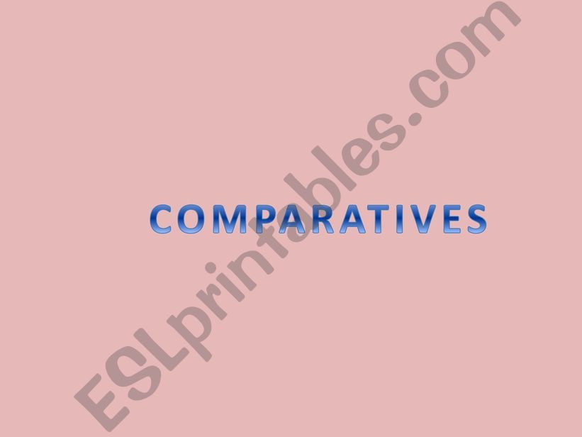 Comparatives powerpoint