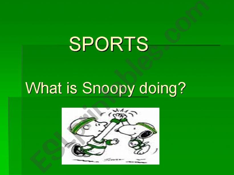 Sports with snoopy! what is he doing?