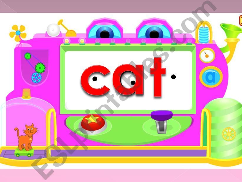 ESL English PowerPoints Reading machine short a
