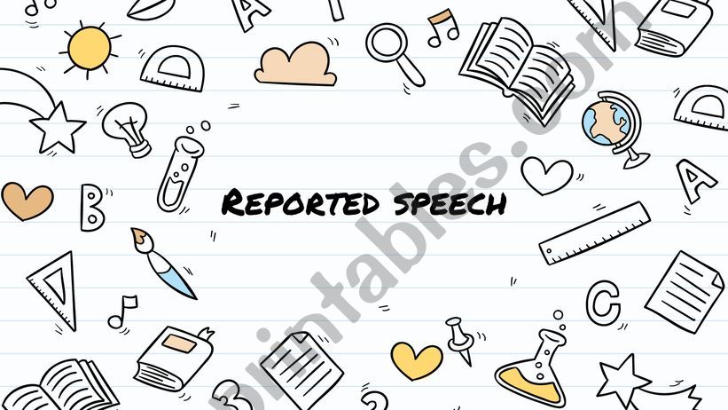 Reported Speech statements powerpoint