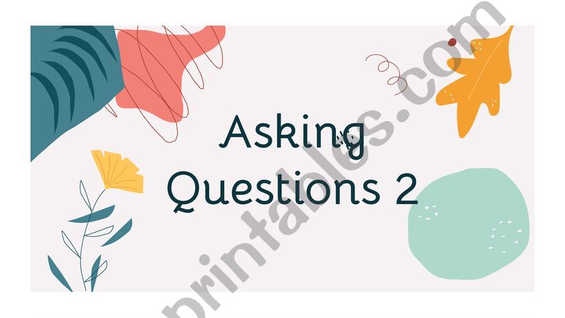 Asking Questions powerpoint