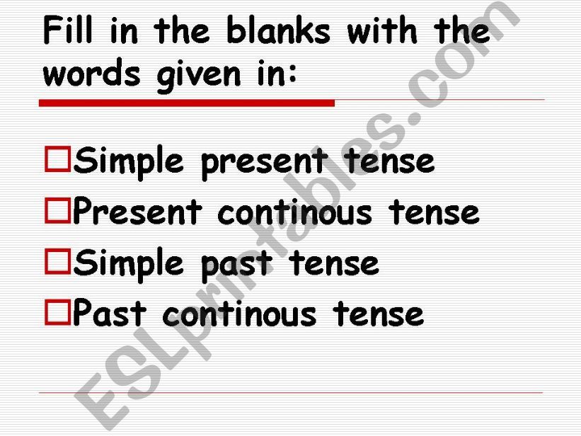 verb tenses powerpoint