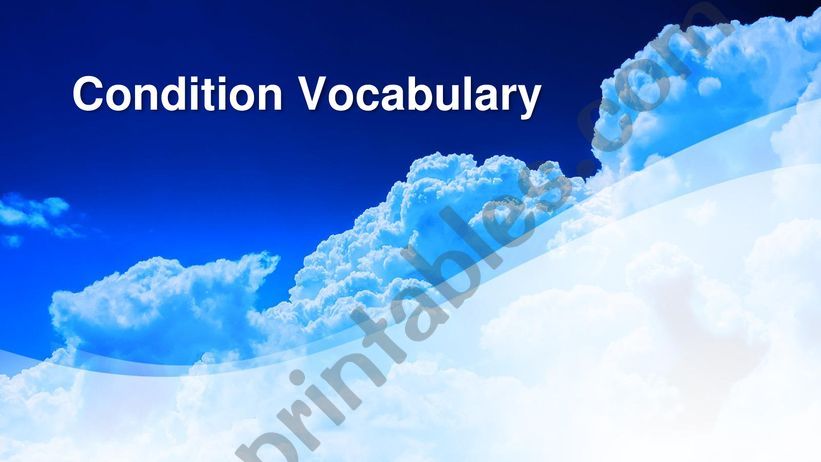 Condition Words And Phrases powerpoint