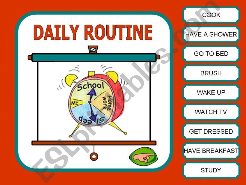 DAILY ROUTINE GAME powerpoint