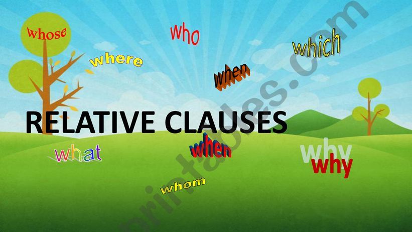 RELATIVE CLAUSES  powerpoint