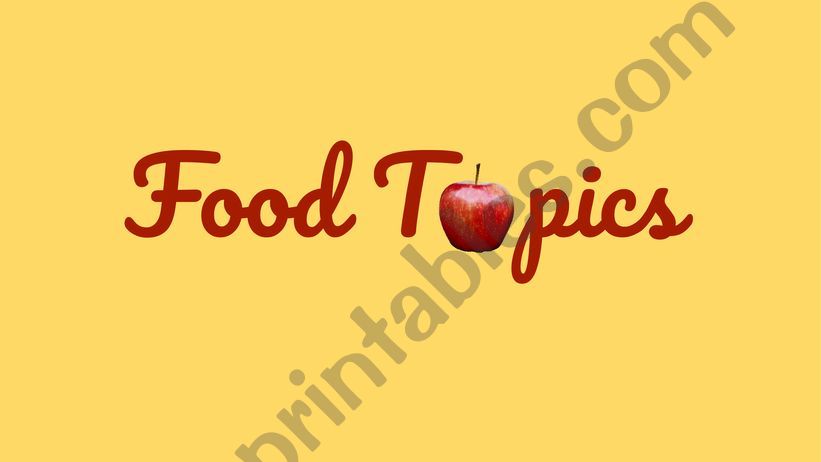 Lets talk about food powerpoint