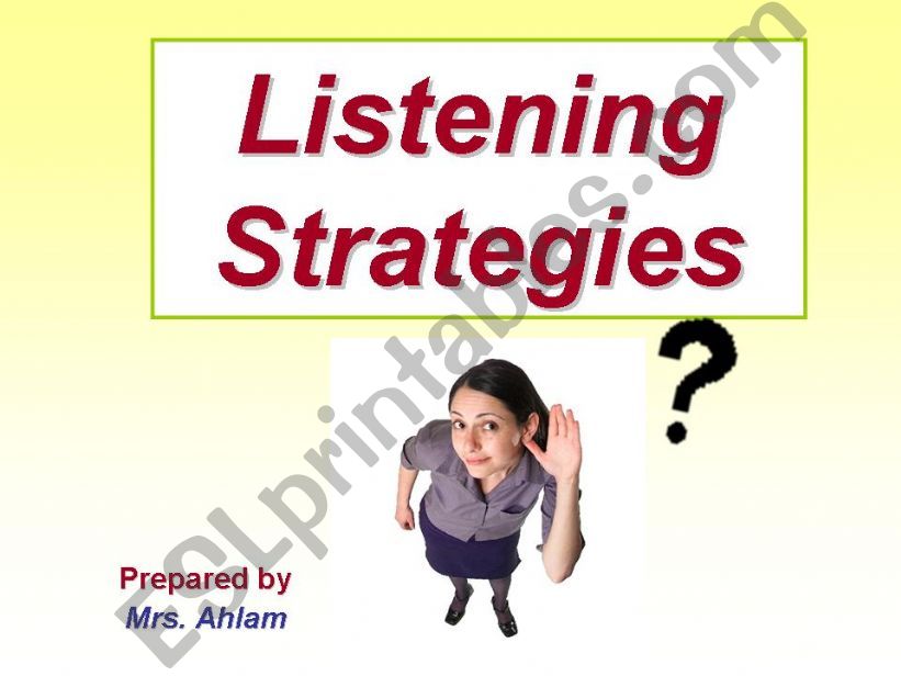 Teaching listening Strategies MC