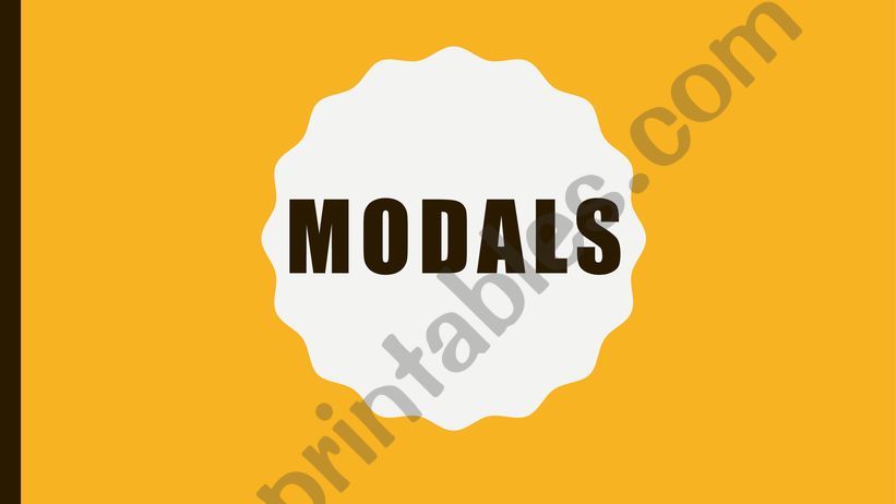 MODALS powerpoint