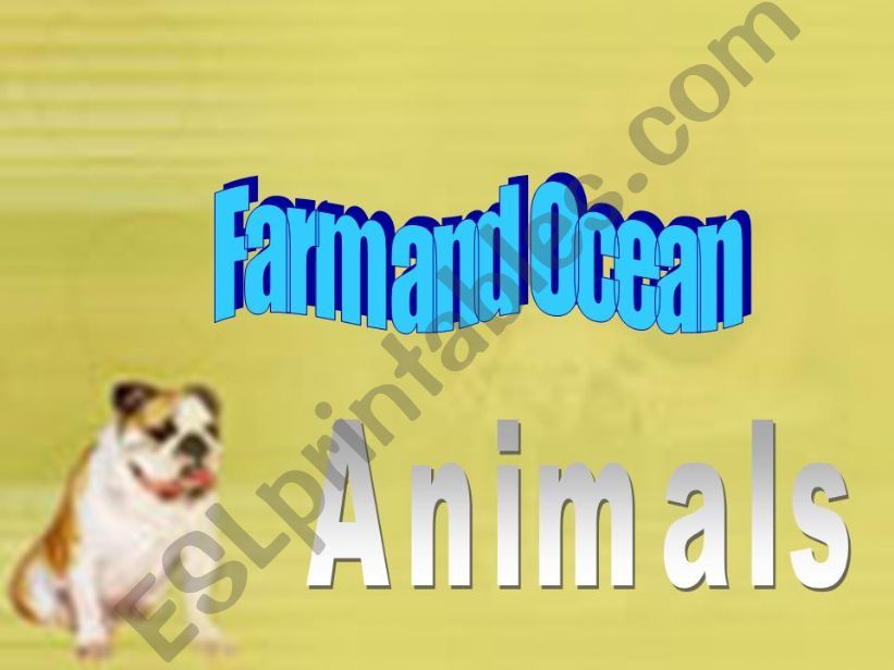 FARM AND OCEAN ANIMALS powerpoint