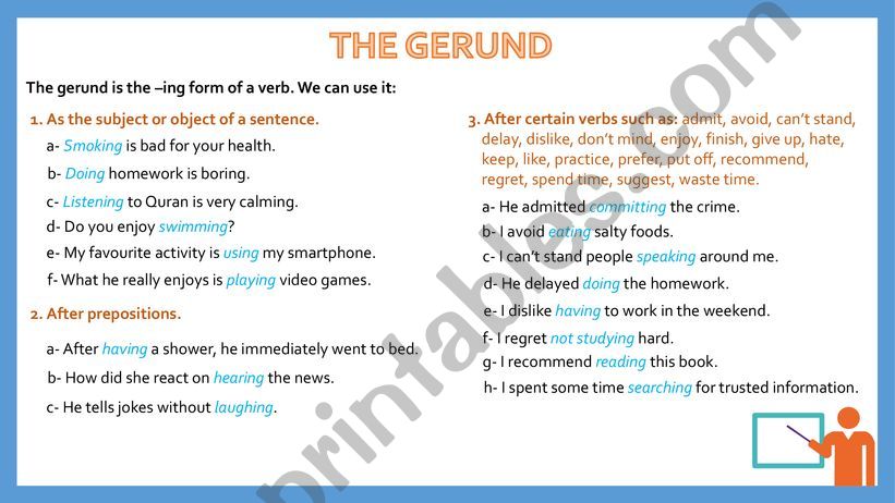 Gerunds & Infinitives powerpoint