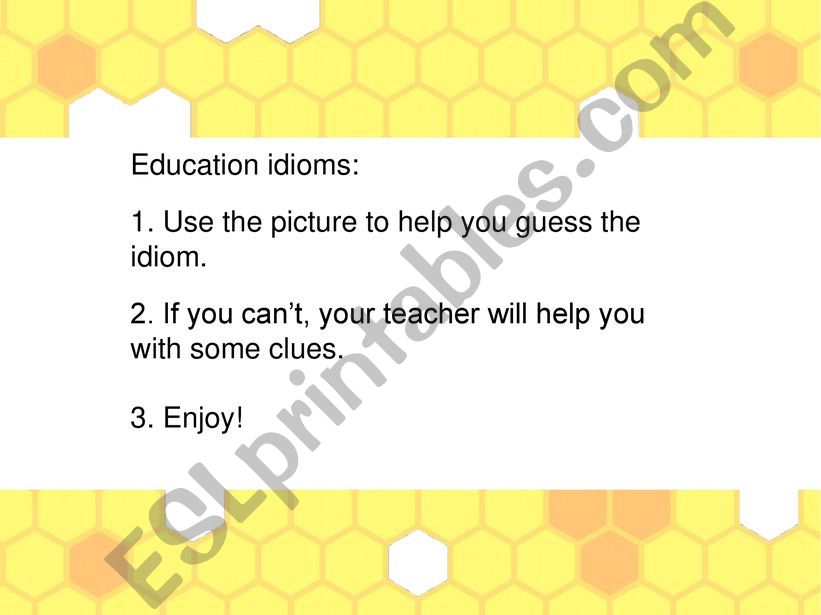 Advanced Education Idioms powerpoint