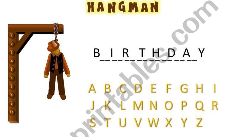 Hangman Template powerpoint