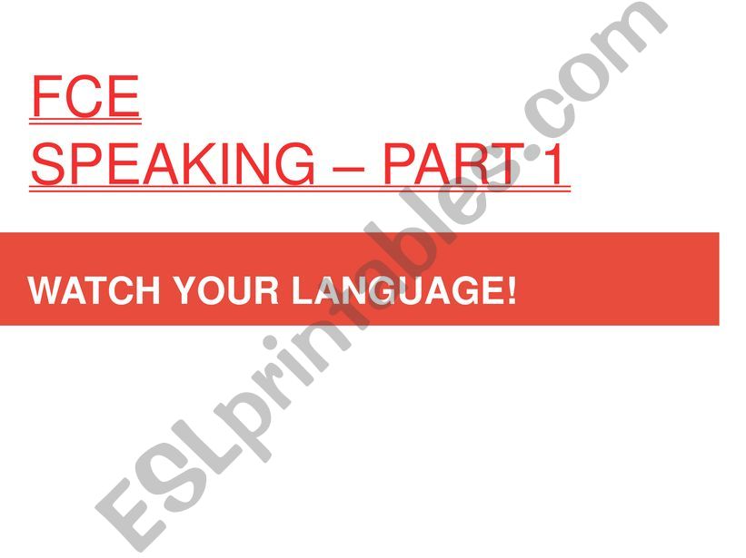 Watch your language powerpoint