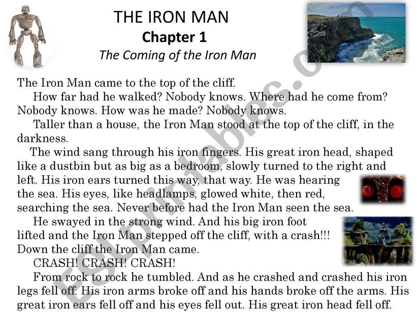 The Iron Man by Ted Hughes- Chapter 1
