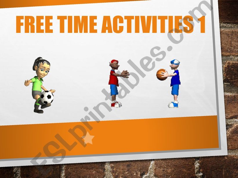 Free time activities animated powerpoint to match
