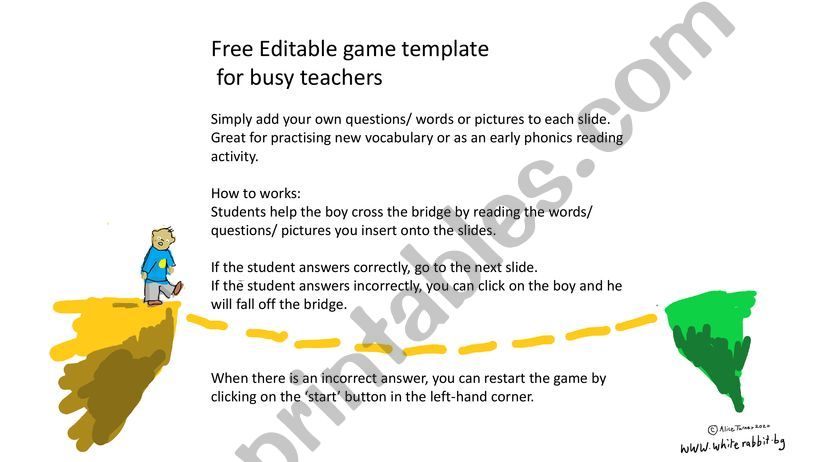 Editable Game Template powerpoint