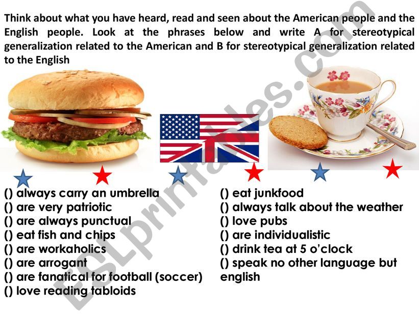 American and English Stereotypes