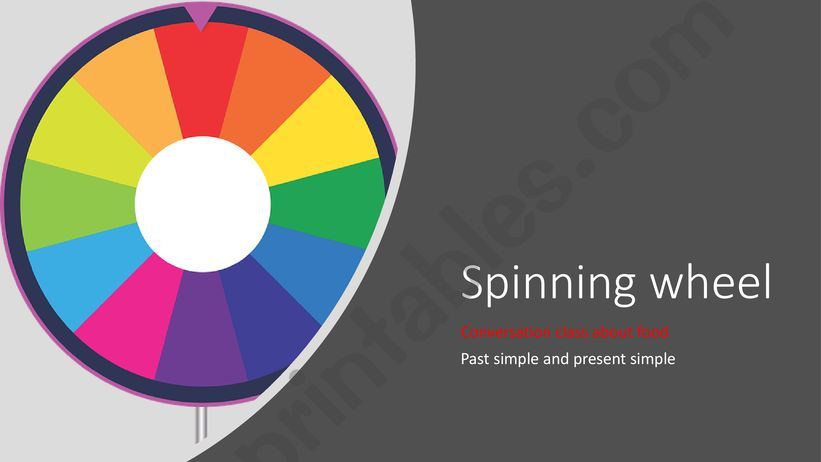 Food Spinning Wheel powerpoint