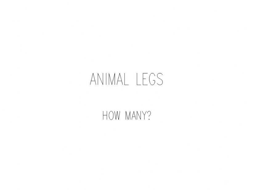 Animal legs powerpoint