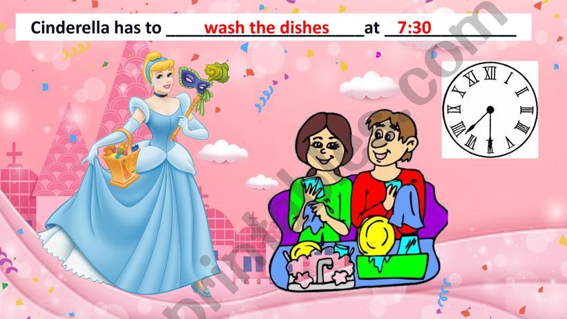 present simple - cinderella house chores 2