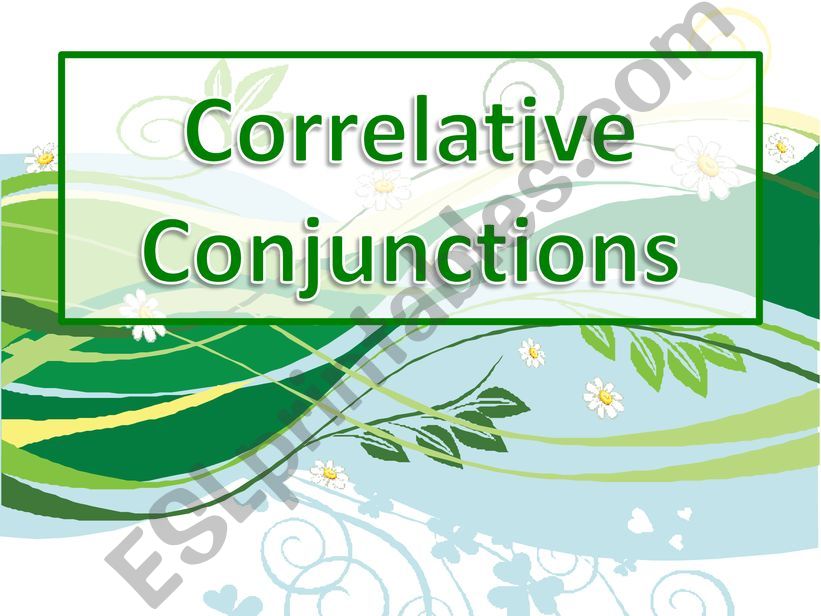 Correlative Conjunctions powerpoint