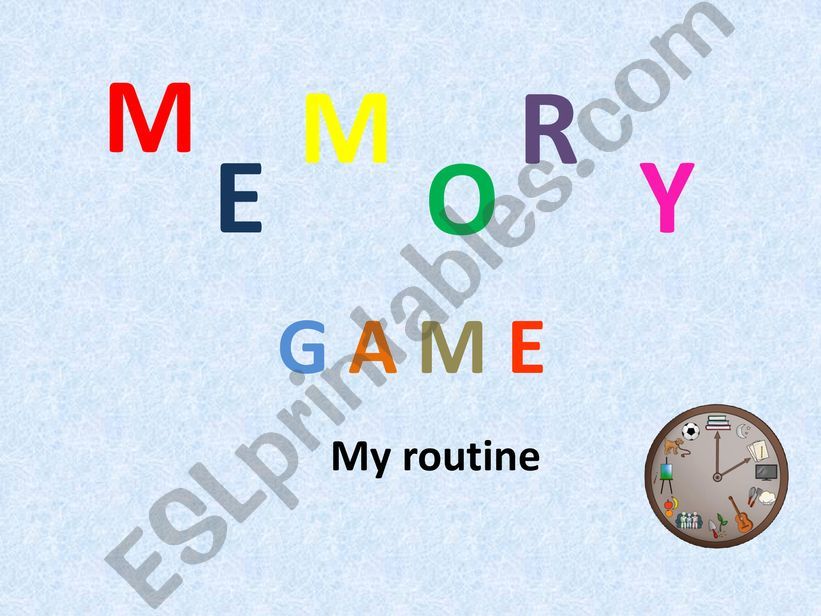 My Routine Memory Game powerpoint