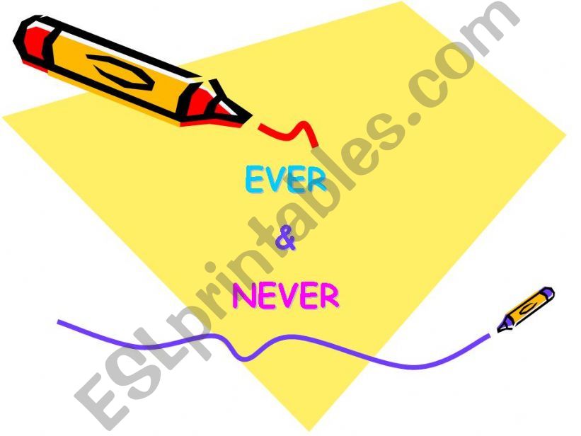 ever-never, present perfect & simple past