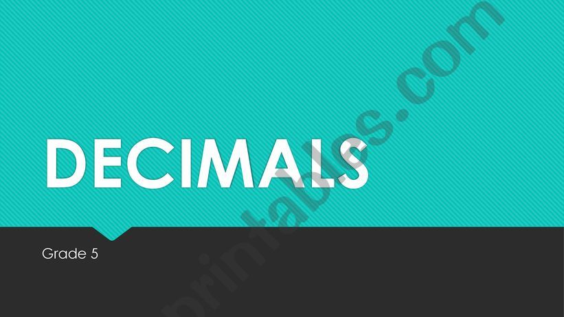 DECIMALS powerpoint