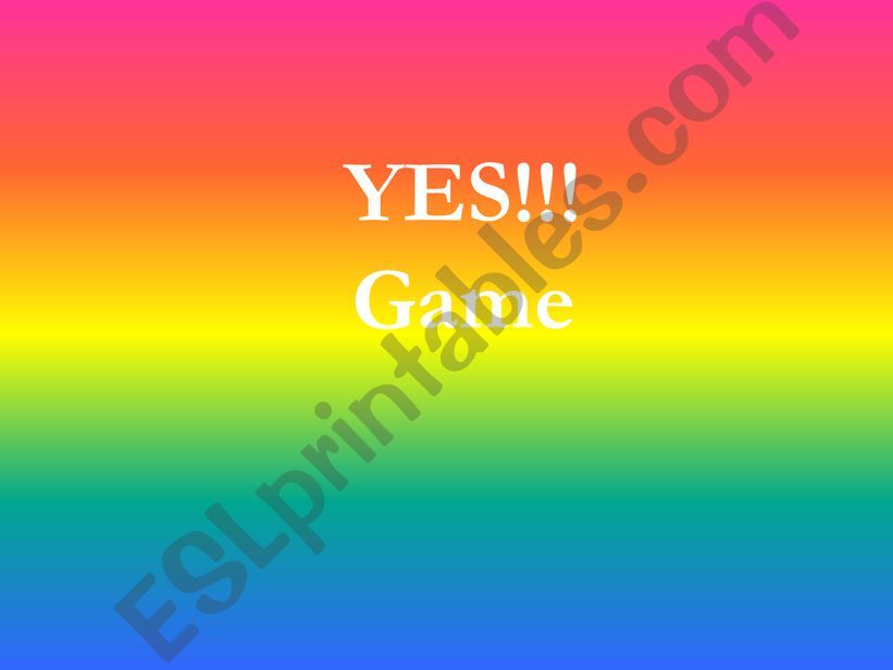 Yes game powerpoint