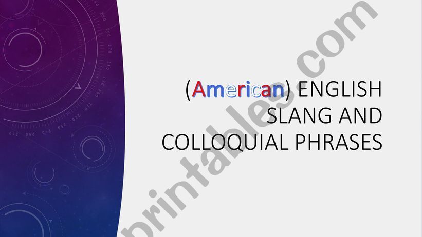 American English Slang Examples