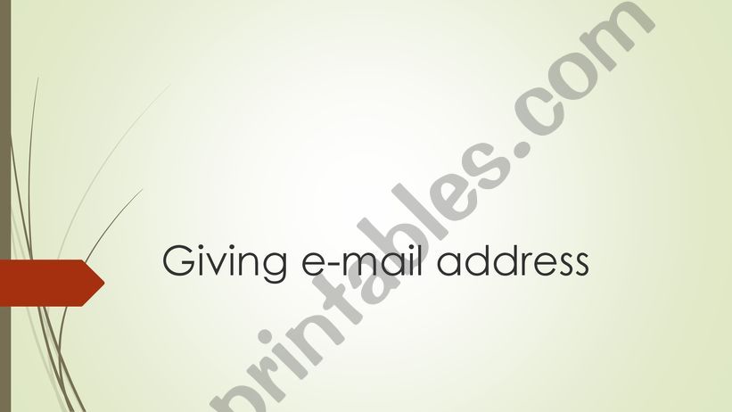 Giving email address powerpoint