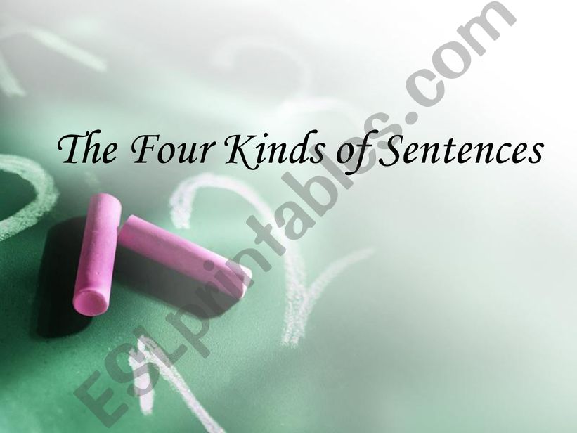 Kinds of Sentences Lesson powerpoint