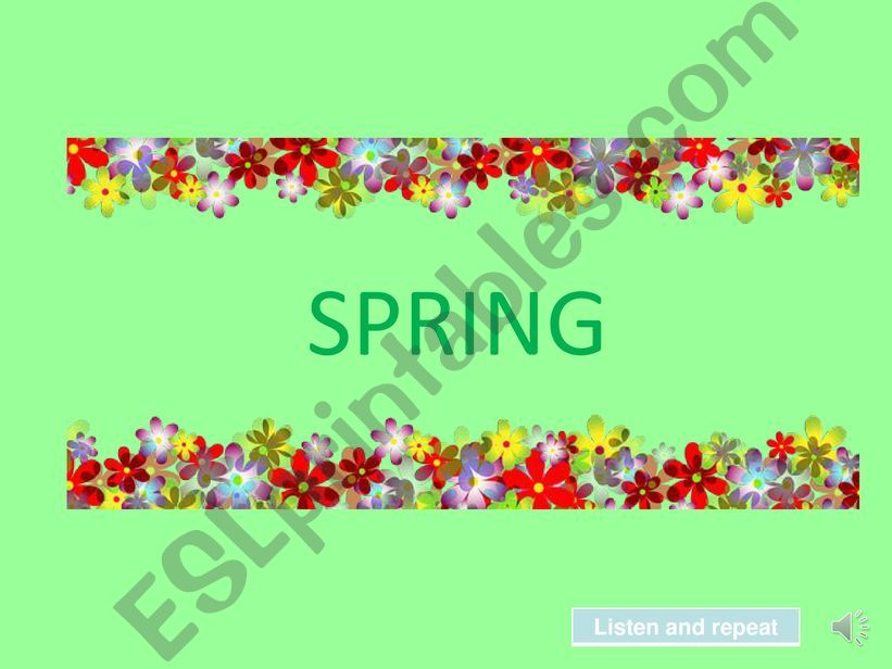 SPRING Vocabulary powerpoint