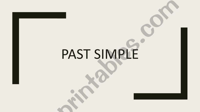 Past Simple powerpoint