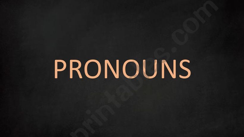 Pronouns powerpoint