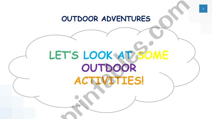 OUTDOOR ADVENTURES powerpoint