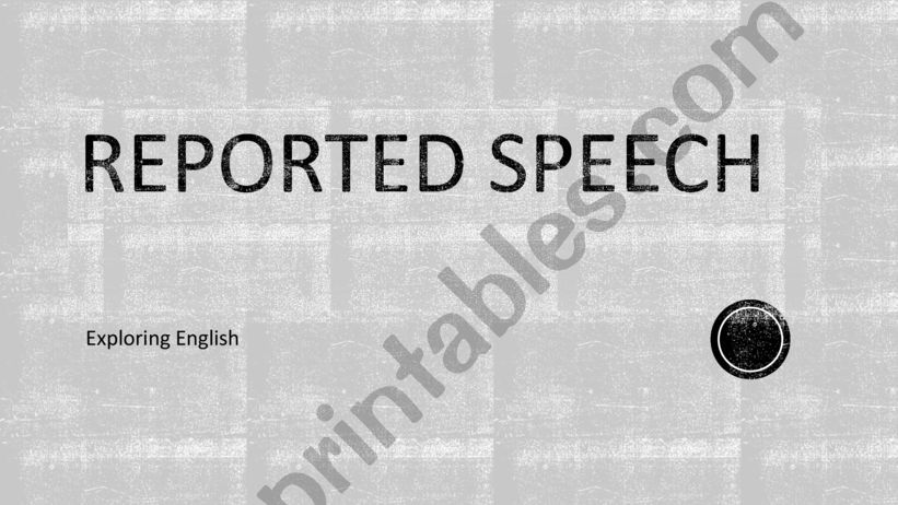 Reported Speech powerpoint