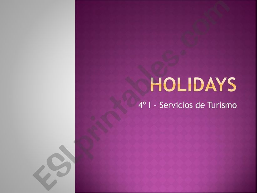 Holidays powerpoint