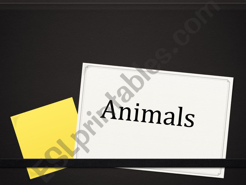 Animals powerpoint