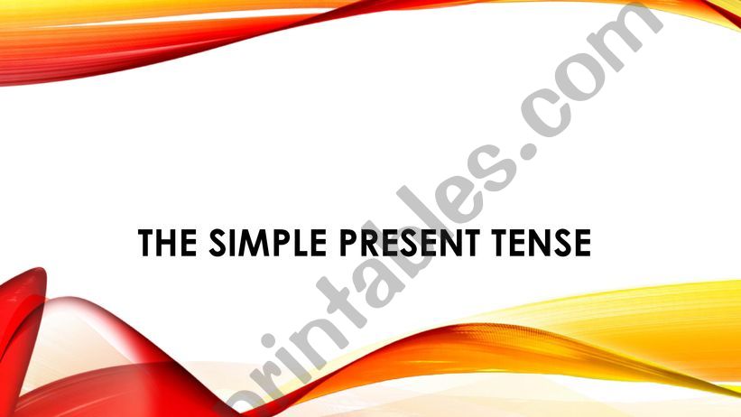 THE SIMPLE PRESENT TENSE powerpoint