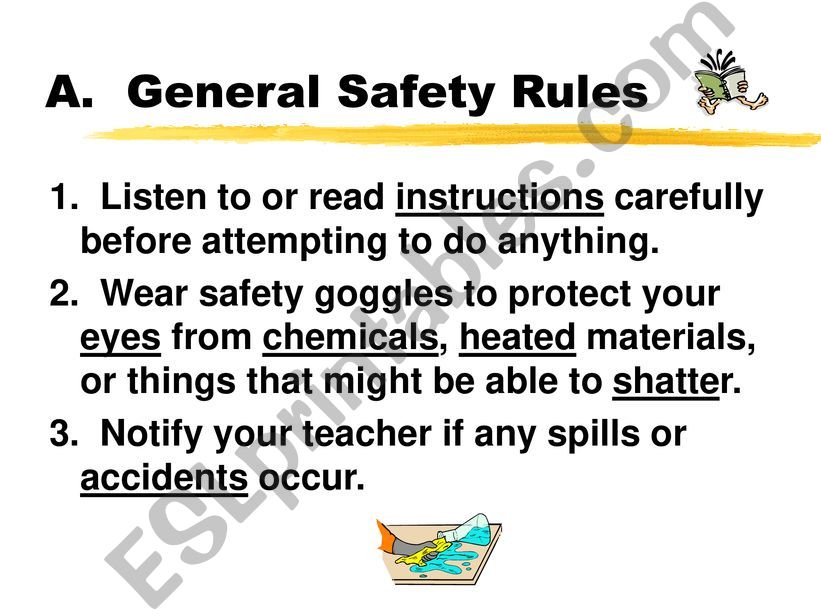 ESL English PowerPoints Lab Safety OSHP