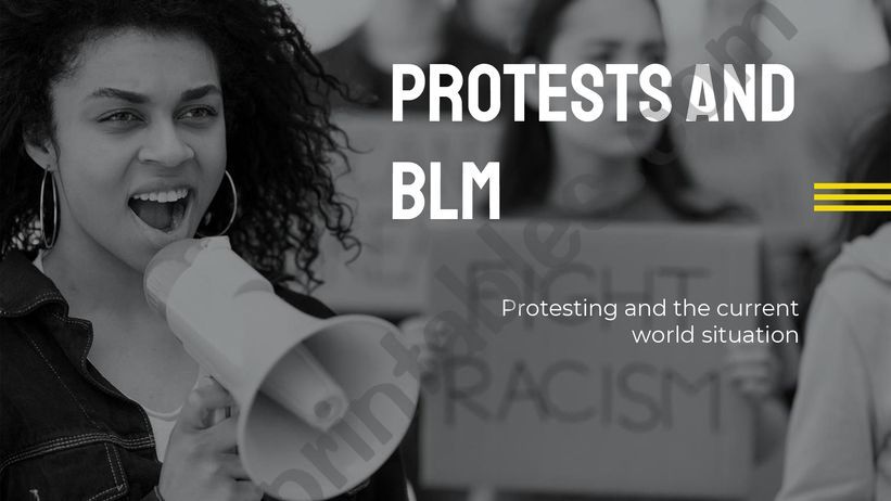 BLM and protesting discussion powerpoint