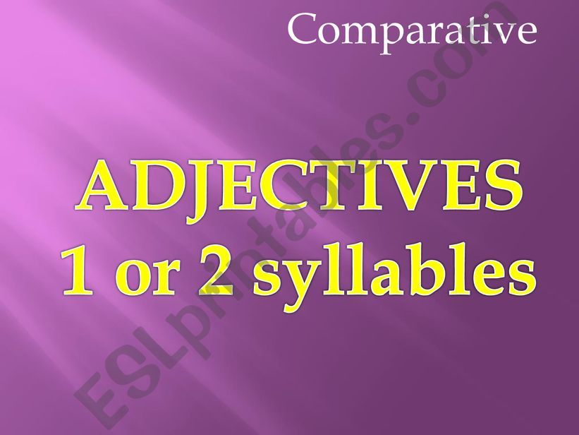 Comparative Adjectives powerpoint