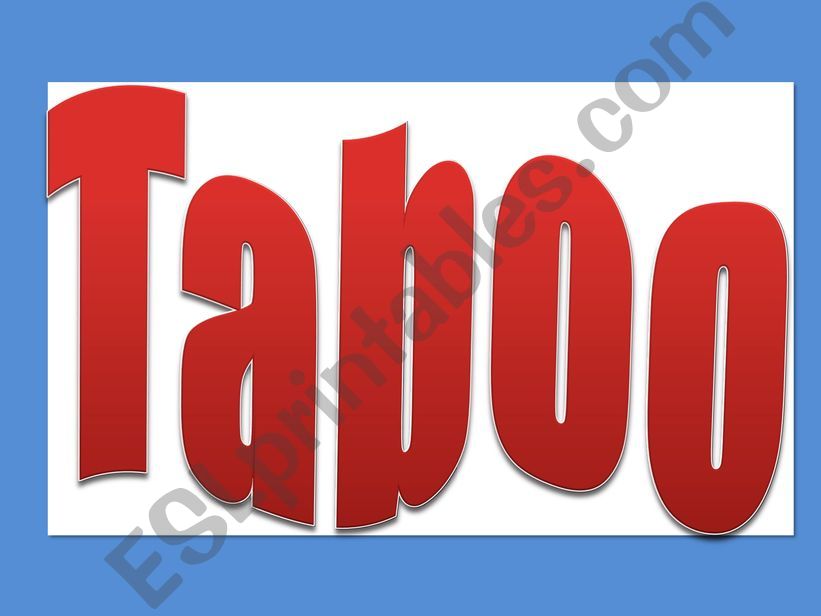 Taboo, 30 words PPT powerpoint