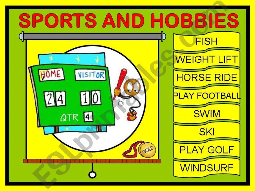 SPORTS AND HOBBIES - GAME powerpoint