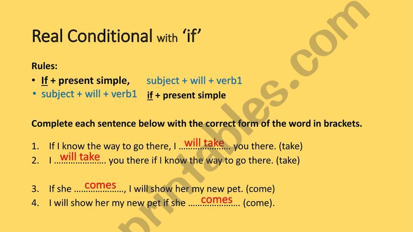 Real Conditionals powerpoint