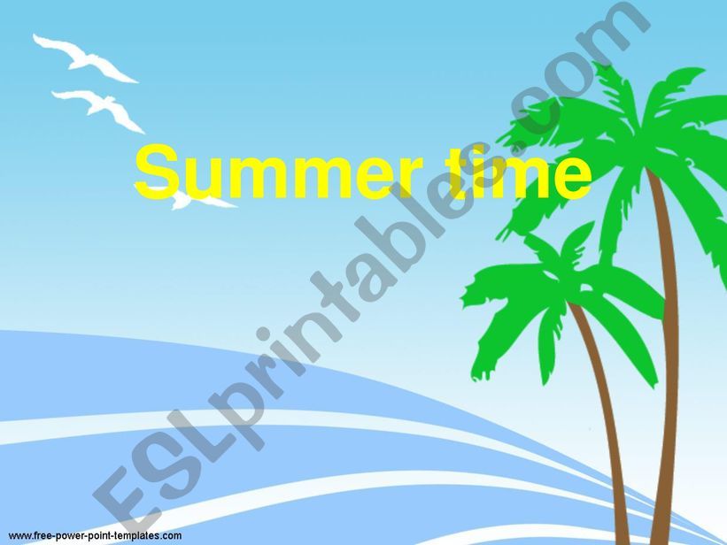 Listening  SUMMERTIME powerpoint