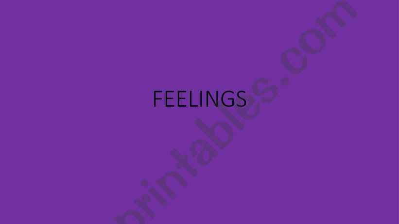 THE FEELINGS powerpoint