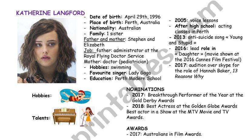 Katherine Langford powerpoint