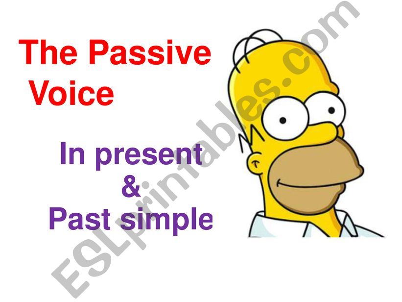 Passive voice with the Simpsons..... Editable!